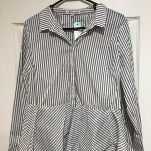 Asymmetrical Striped Blouse